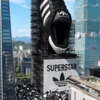 Adidas Giant Shoes Revealed in a Collapsed Building