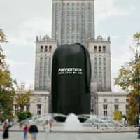 Uniqlo Puffer Jacket Wraps Palace of Culture and Science