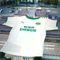 SK Rapid Wien Energie Giant Jersey Over Hütteldorf Station