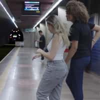 Serasa Experian Tractor Train in Subway