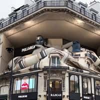 Pull&Bear Blue Man Facade Display in Paris