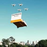 The Westin São Paulo Bed Carried by Drones