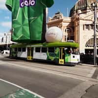 Melbourne Stars Giant Jersey on Tram