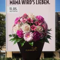 Fleurop Giant Flowerbag Rolls Through City Streets