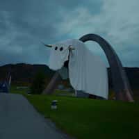 Red Bull Ring Giant Bull Charges Through the Night