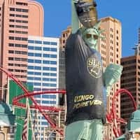 SLS Statue of Liberty Replica in Skateboarding Outfit