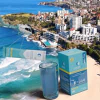 Liquid I.V. Giant Glass and Hydration Multiplier on Bondi Beach