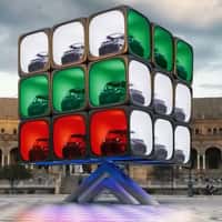 Citroën Giant Rubik’s Cube Installation at Plaza de España