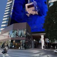 Shu Uemura Blue Facade Reveals Giant Product