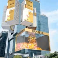 Pantene Giant Installations on Building
