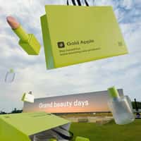 Gold Apple Giant Products in Grassy Field