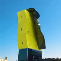 Gold Apple Giant Box Stacks in Zigzag Towers