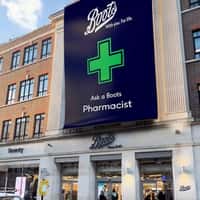 Boots Giant Banner Unveiled at Store Facade