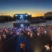 Technopark Giant Speaker Stage Installation on Waterfront