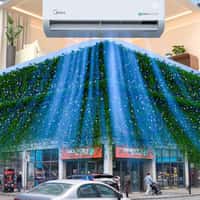 Midea AC Transforms Building Facade with Cool Wind