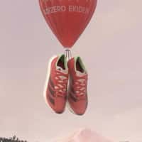 Adidas Giant Shoes Carried by Hot Air Balloon