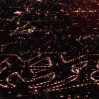 Amiri Logo Formed by Los Angeles City Lights