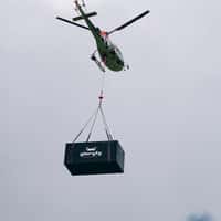 Gloryfy Giant Box Airlifted by Helicopter
