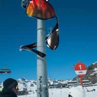 Gloryfy Giant Sunglasses Spiral Down Ski Lift Tower