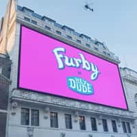 Hey Dude x Furby Billboard on Building Facade