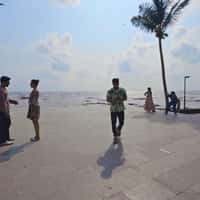 Liberty Shoes Giant Sneaker Breaks Through Pavement