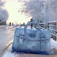 Mulberry Giant Bag Melts on Sidewalk