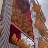 KFC Giant Fried Chicken Vending Machine on Facade