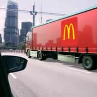McDonald's Crabs Fall from Red Truck