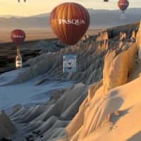 Pasqua Wines Giant Ode Al Futoro Book Over Cappadocia