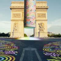 Waterdrop Giant Tumbler at Arc de Triomphe