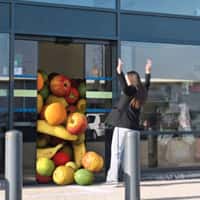 fresh. Giant Fruits Overflow Store Entrance