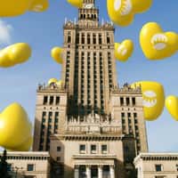 Andersen Giant Yellow Floating Heart Balloons