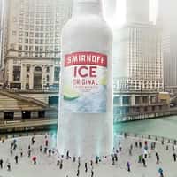 Smirnoff Ice Giant Bottle on Ice Rink