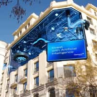 Openbank Building Facade Futuristic Display