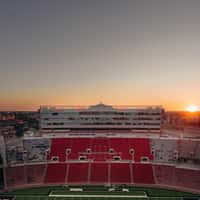 Texas Tech Athletics Giant Tape Stripped Off at Stadium