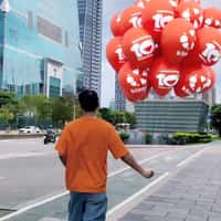 Klook Airplane Pulls "10.10" Sale Banner