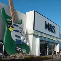 Marks & Spencer Green Guitar Landing at M&S Store