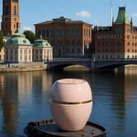Oriflame Giant Jar Floats in Riddarfjärden Bay