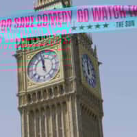 Paramount "Naked Guy" Banner Flies Over Big Ben