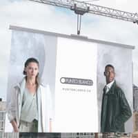 Punto Blanco Massive Banner on Tower Crane