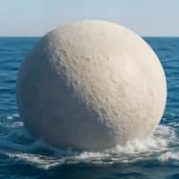 Punto Blanco Moon Floats in Water