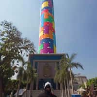 Red Bull Tetris on Cairo Tower
