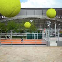 Renault Giant Floating Tennis Balls at Stade Roland Garros