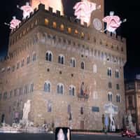 Russ Giant Hologram on Palazzo Vecchio