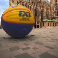 3x3 Vienna Giant Basketball Rolls Through Vienna