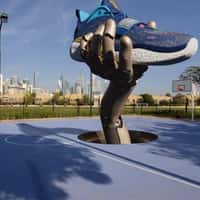 Anta Sports Robotic Hand Presents Giant Shoe