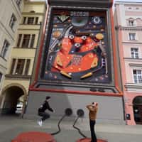 Betano Massive Interactive Pinball Machine on Facade