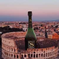 Champagne Salon Giant Bottles in Iconic Places