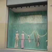 Mango Window Display Filled With Water