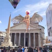 Digital Fashion Week Giant Angel on the Pantheon